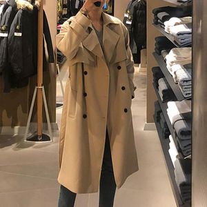 Męskie kurtki Trench Płaszcz Slim Fit podwójnie piersi pasek wiatrówki Lapel Long Jacke Casual Windproof Tatoat w MXXL 230822