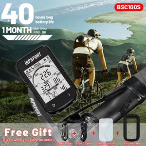 Bike Computers iGPSPORT BSC100S ANT GPS Odometer Cycling Computer Riding Wireless Speedometer Support Powermeter 26 Inch large screen 230823