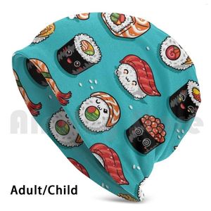 Berets Sushi Rolls Beanies Pullover Cap Comfortable Artistic Colorful Trend Time Eating Retro Fashion