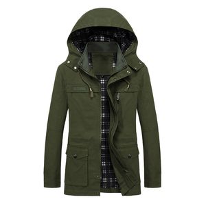 Herren-Windjacke, Herbst und Winter, neue Freizeitjacke, reine Baumwolle, Wasserwäsche, große, lockere Jacke