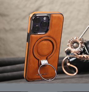 Luxury Plating Vegan Leather Vogue Phone Case för iPhone 14 13 Pro Max Hållbar full skyddande mjuk stötfångare magnetisk osynlig konsolmontering