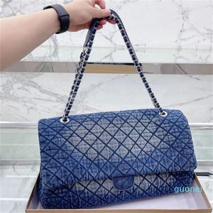 Bag Denim Einkaufstasche Tasche Rucksack Reise Designerin Frau Schlinge Body Bag Teuerste Handtasche mit silbernen Kette gesteppte Luxurys Handtaschen