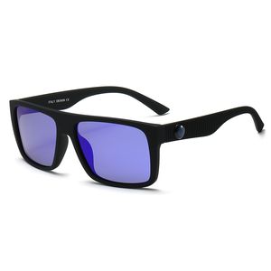 Outdoor Square Sunglasses With Polarized Lenses Solid Colord Frame And Special Round Button