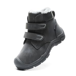 Sicherheitsschuhe Winter Kinderstiefel plus Samt warme Jungen nicht überschreiten wasserdichte Schnekinder Outdoor Wanderung 230822