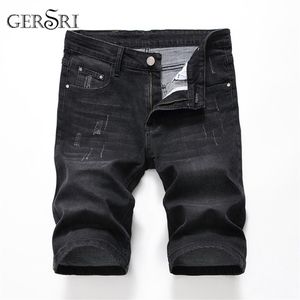 Gersri Men's Denim Shorts Jeans Good Quality Summer Jeans Men Cotton Solid Straight Straight Short Male Casual New Brand286W