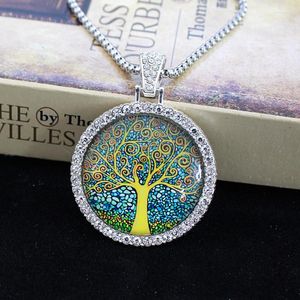 Pendant Necklaces Cubic Zirconia Tree Of Life Orgone Chakra Healing Orgonite For Women Amulet Sweater Necklace Novelty Gift