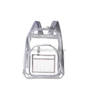 Borsa firmata 2023 Vendita calda Zaino creativo Zaino superiore trasparente Borse in gelatina trasparente stampabile alla moda da viaggio impermeabile caitlin_fashion_bags01