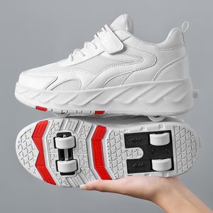 Sneakers Deformable Walking Shoes for Boys and Children Automatic Single or Double Wheel Pulley Shoes Students Invisible Girls Wheel Shoe 230823