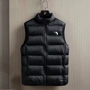 mens vest puffer vest designer vests oversized camisole sleeveless standing collar windproof ultra light zipper fashion versatile loose and lightweight vest