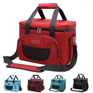 Storage Bags 16L/28L Cooler Bag With Shoulder Strap Camp Picnic Large Capacity Insulated 40 Beer Food Container Lunch