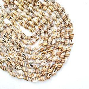 Pärlor naturliga skal fin conch gul liten lös lös används för smycken diy halsband armband örhänge tillbehör