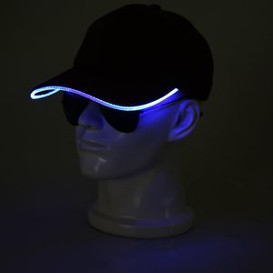 LED Light Baseball Cap 3 -lägen Flash Signal Cap 24 Stylesparty Club Black New Fabric Travel Strålkastare Annonsnatt HAT278C