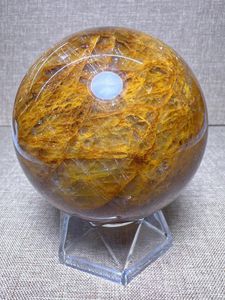 装飾的な置物ナチュラルゴールデンヒーラー球体自由フォーム彫刻レイキヒーリングストーンホームデコレーションエキサイティングギフト