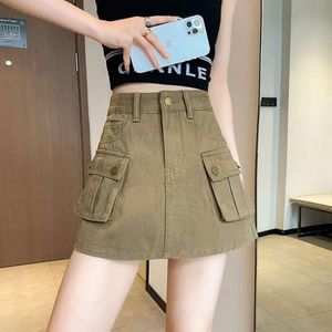 Babes Summer American Retro Trailts High Phercling the Line Skirt