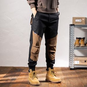 Calça masculina cargo preto Men 2023 Tactical Baggy Y2K Vintage Troushers for Patchwork Streetwear Pantalones HOMBRE