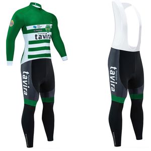 Set di maglia ciclistica 2023 Tavira Termal Fleece Winter 20D pantaloni per uomini Mtb Pro Bicycle Giacca abbigliamento 230822