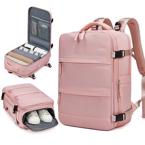 Borse da scuola Zaino per laptop da donna da 156 pollici Adolescente USB ricarica scuola Borsa per scarpe indipendente da viaggio all'aperto 230823