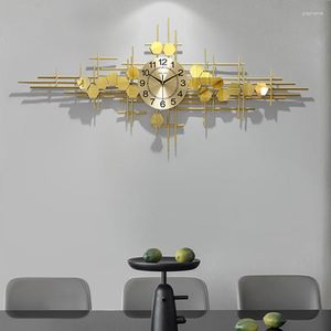 Zegary ścienne Złoty luksusowy duży dekoracyjny zegarek projekt domu metalowy mechanizm wiszący Ofertas con envio gratis dekoracje