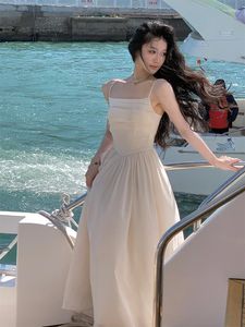 Casual Dresses Summer Maxi Dress for Women Beach Clothing Elegant Fashion Evening Party Sexig ärmlös kvinna Midi Robe Femme 2023