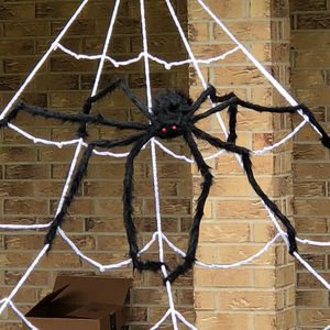 Other Event Party Supplies Giant Spider Halloween Decorations Outdoor Poseable Plush Spider Horror Halloween Party Decoration Props Haunted House Decor 230823