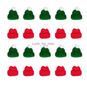 Mini Noel Şapkaları Noel Baba Süsleri Bottlee Hat El Sanatları Kapak Kapakları Örgü Örgü Örgü Bebek Claus Sızdırmazlık HKD230823