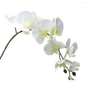 Fiori decorativi fiore artificiale simulazione eco-compatibile leggera decora bellissima orchidea per farfalla a 9 teste