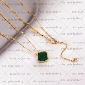 Van Clover Jewelry Brand Gold Necklace Women Flower Pendants Necklaces Charm Chain Earring Bracelet Shell Agate Gold Plated Stainless Steel