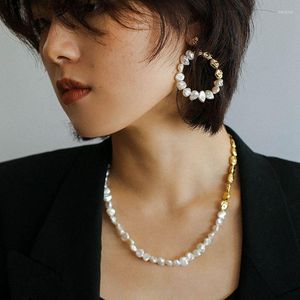 Choker Timeless Wonder Geo Natural Barock Perlenkette für Frauen Designer Schmuck Goth Runway Trendy Sweet Bride Geschenkset Japan 4422