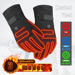 Fünf Finger Handschuhe Motorrad erhitzte Winter Warm Lithiumbatterie Touchscreen wasserdichtes Skifahren wieder auflösen 230823