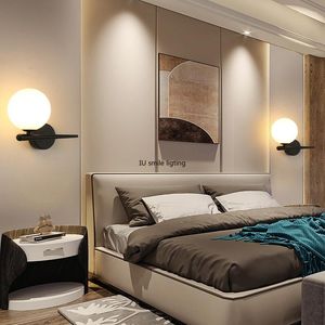 Wall Lamp Modern Nordic Glass Ball Living Roombedroom Indoor Lamps Equipped With G9 Bulb Household LED Mounted Light