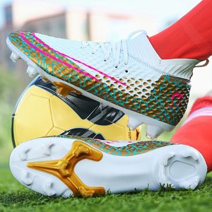 Sicherheitsschuhe Hochqualität Herren Fußball -Knöchel -Fußballstiefel Teenager Erwachsene Stollen Gras Training Sneaker 230822