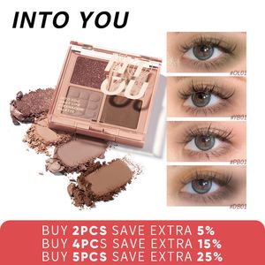 Lidschatten INTOYOU Lidschatten-Palette 4 Farben Cosmetics Matter Shimmer Shadows Tägliches Make-up für Frauen 230906