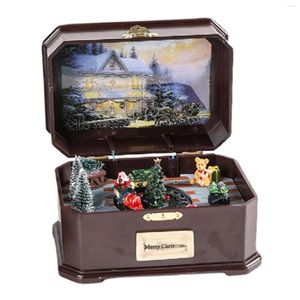 Figurine decorative Music Box Christmas Rotating Artware Innovative for Decoration Girls Wedding