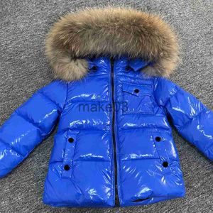 Down Coat Baby Boys Girls Winter Down Kurtka Modna Futrzarna kołnierz maluch odzież Dzieci ciepły płaszcz odzieży wierzchniej dla dzieci 212 lat J230823