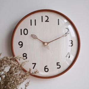 Wall Clocks Silent Clock 12 Inch White Modern Brief Battery Powered Decorative For Home Office