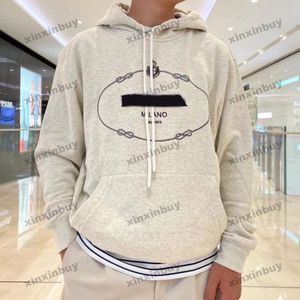 xinxinbuy Men women designer Sweatshirt Hemp Rope Letter Embroidery sweater green gray blue black white XS-L