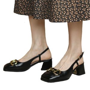 Vestir sapatos de moda feminina de salto para viagens de verão; Mulheres Baotou Mary Jane Punk Zapatos de Mujer 230823
