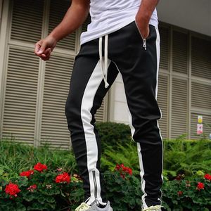 Mens Joggers Casual Pants Fitness Men Sportswear Tracksuit Bottoms Skinny Sweatpants Trousers Navy blue Gyms Jogger Track Pants2091