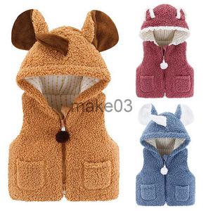 Down Coat Newborn Baby Girl Clothes Thicken 2021 New Fashion Autumn Winter Outdoor Boy Girl Vest Kids Cartoon Waistcoat for Babies 03Yrs J230823