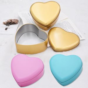 Gift Wrap Tin Box Large Heart 12.5X11.5X4.5Cm Metal Packaging Candy Mooncake Happy