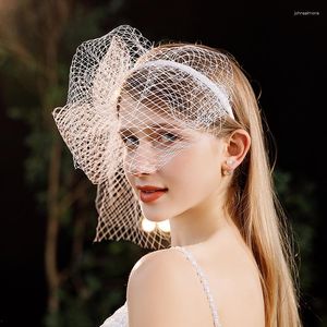 Veli da sposa in stile europeo velo da sposa uccelli vintage gabbia morbida corta per abiti