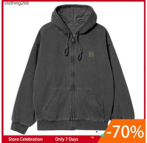 Yeni Men039s Hoodies Sweatshirt Kuzey Amerika Markası Carhart Wash Su Eski Kazak Hareket Tasarım 98ess01