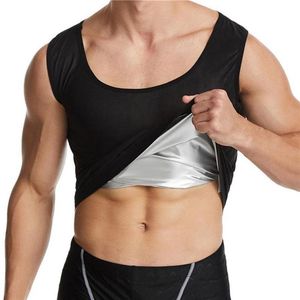 Män neopren svett bastu väst kroppssaxar midja tränare bantning tank top forma corset underkläder kvinnor fett bränna män252f