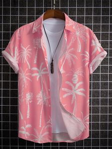 Koszule męskie Hawajskie dla mężczyzn Krótkie rękawie 3D Printowa koszula plażowa Bluzka Orange Retro wiązka Aloha Summer Tops 230822