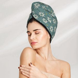 Towel Microfiber Girls Bathroom Drying Absorbent Hair Edelweiss Flower Summer Daisy Magic Shower Cap Turban Head Wrap