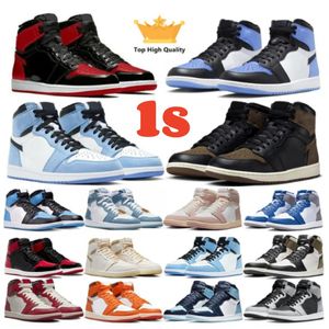 Yellow Ochre 1S High OG Denim 2024 Basketball Shoes 1S 85 Georgetown Heritage Dark Marina Blue women 1 Sneakers Trainer Sports Shoes with box size eur 36-47