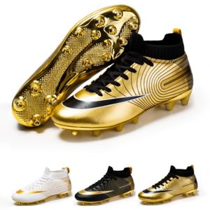 Safety Shoes Gold Plated Sole Football Boot TFFG Professional Competition Training Shoe Youth Outdoor Grass Comfort Anti Slip 230822