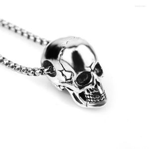 Ketten Fashion Punk Schädel Halskette Gothic Gold Silber Farbfarbe Halskette Hip Hop Schmuck für Frauen Party Geschenke