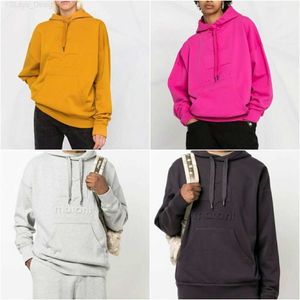 Hoodies للنساء من النوع الثقيل Isabel Marant French Emed Cotton Women المصمم فضفاضًا للجنسين أزياء أزياء L230823