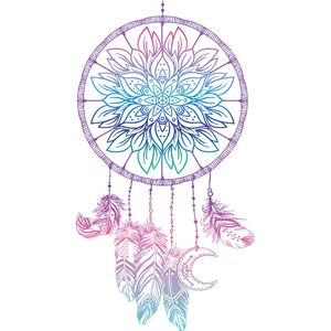 Wall Stickers Sticker Decor Childrens Room Purple Dream Catcher Easy to Paste Shop DoorsWindowsHouseOffice Home Living Decorate 230822